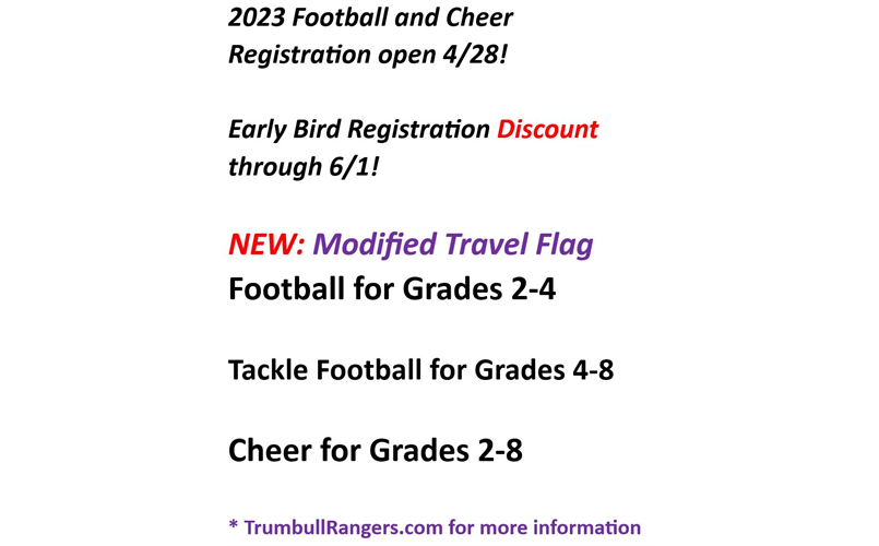 2023 Registration OPEN! Fees increase June 1st!